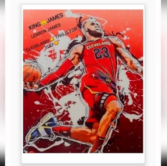 NEW! LEBRON JAMES SELF-CREATED 8.5x11 ULTRA PREMIUM GLOSSY BASKETBALL ART POSTER - Picture 2 of 5